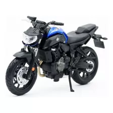 Maisto Yamaha 2018 Mt-07 1/18 Azul Modelo Fundido A Presión