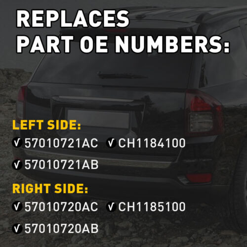 For Dodge Journey Jeep Compass 11-18 Rear Bumper Reflect Aab Foto 5