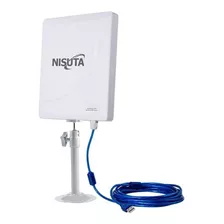 Antena Nisuta Wi-fi Usb Dual Band Cable 9,5m 12dbi Exterior 