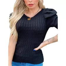 Blusa Feminina Tricot Verão Fio Especial Modal Elasticidade