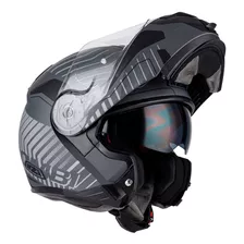 Capacete Robocop Nzi Combi 2 Sierra Preto Cinza Fosco