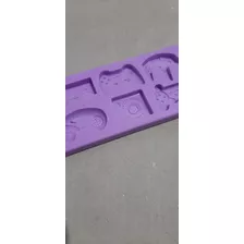 Forma De Silicone De Vídeo Game P Resina Biscut Sabonete...