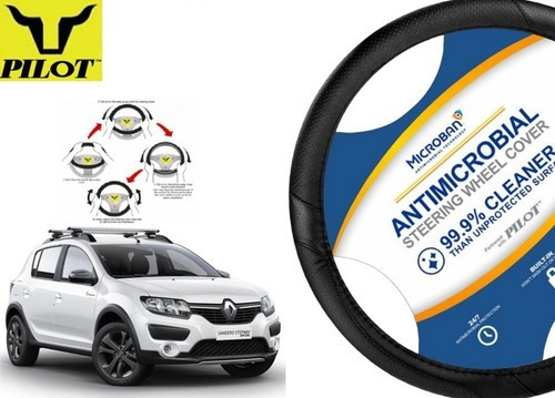 Funda Cubrevolante Negro Antimicrobial Renault Stepway 2016 Foto 2