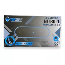 Guante Nitrilo Negro Talla M Premium 5.5gr Caja De 100 Uni