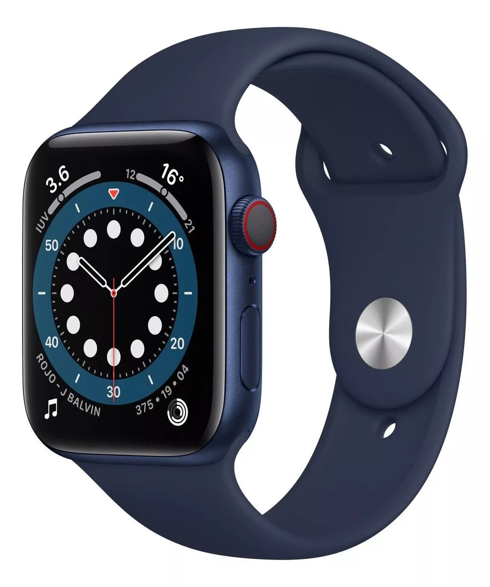 Apple Watch  Series 6 (gps+cellular) - Caixa De  Alumínio Azul De 44 Mm - Pulseira Esportiva Azul-marinho