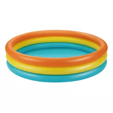 Alberca Inflable Kids Sunset 3 Anillos Color Multicolor