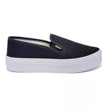 Tênis Feminino Slip On Plataforma Sapatilha Sola Alta K107