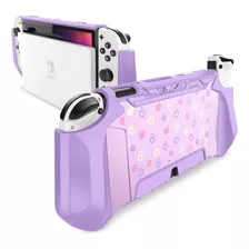 Funda Acoplable Mumba P/ Nintendo Switch Oled, Flor Purpura