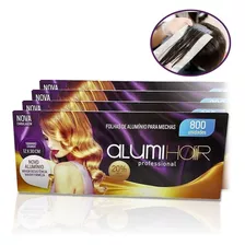 Papel Alumi Hair 4 Caixa C/ 800 Folhas 12x30 