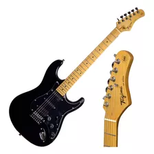Guitarra Tagima Stratocaster Tg-540 Escudo Black Lf Preta