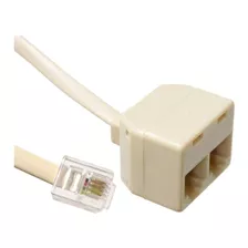 Cable Alargue Extension Telefonico Rj11 5metros Doble Salida