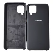 Funda Silicone Cover Para Samsung A12 + Vidrio Full 9d