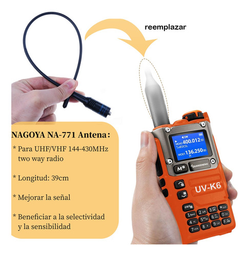 Ham Radios Largo Alcance Scrambler Slido Uhf/vhf Am/fm Usbc Foto 2