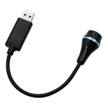 Mini Microfone Usb 2.0 Haste Flexível Para Computador Note Cor Preto