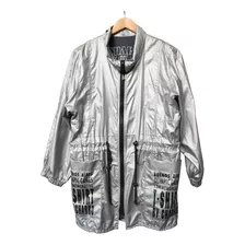 Impermeable Plateado Vintage | Charro | T. S (l)