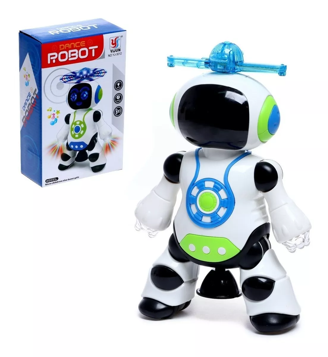Brinquedo Robô Dançarino Musical Giratório 360º Com Luzes 
