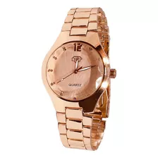 Relógio Feminino Dourado Dhp Prova Dágua Lançamento Luxuoso