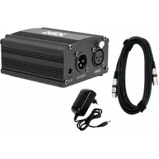 Phantom Power Asx Fantom 48v + Fonte + Cabo Xlr - 220v