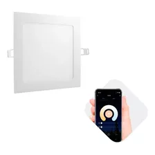 Plafon Painel Quadrado Embutir 18w Inteligente Smart Wi-fi Cor Branco
