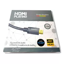 Cabo Hdmi 2.0b High Speed 4k Hdr Arc - Platino 1.5 Metros