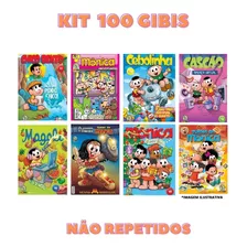 Gibis Da Turma Da Mônica Sem Repetições Kit Com 100 Gibis