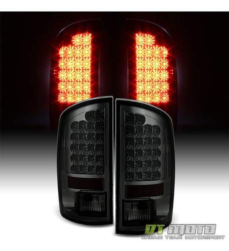 Par Faros Ahumado Led Dodge Ram 2500 Laramie 2005 5.7l Foto 3