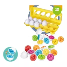 Juego Didáctico Niños Juguete Educativo Huevos De Colores Color Numeros