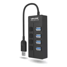 Wavlink Hub Usb 3.0 De 4 Puertos Con Interruptores De Alimen