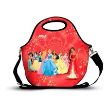 Bolsa Lancheira Em Neoprene Princesas