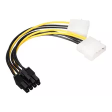 Cabo Adaptador 8 Pinos 6+2 Pci Express P/molex Duplo 3pin