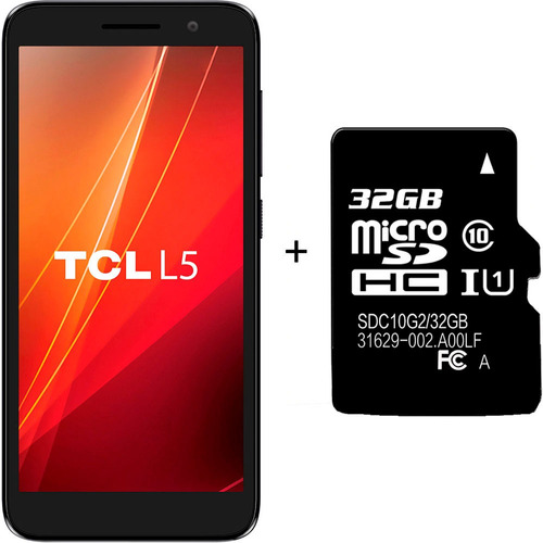 Smartphone Tcl L5 Preto Tela 5 4g 16g 1gb Ram + Cartão 32gb