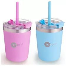 Vasos Para Niños De Acero Inoxidable Aislados De 9 Oz Con Ta