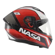 Capacete Nasa Ns-701 Evolution Vermelho E Preto