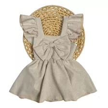 Vestido Bebê Menina Linho 6m A 4 Anos Mini Blogueirinha