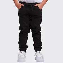 Calça Infantil Jeans Jogger Masculina Menino Com Punho 