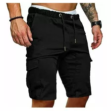 Bermuda Cargo Hombre Short Corto Jogger Gabardina Elastizada