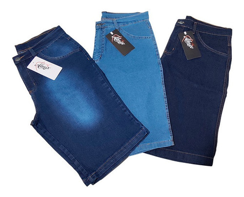 Bermudas Masculinas Jeans Com Lycra Qualidade Prime