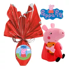 Kit Ovo Páscoa 240g Infantil + Pelúcia Peppa Pig Desenho