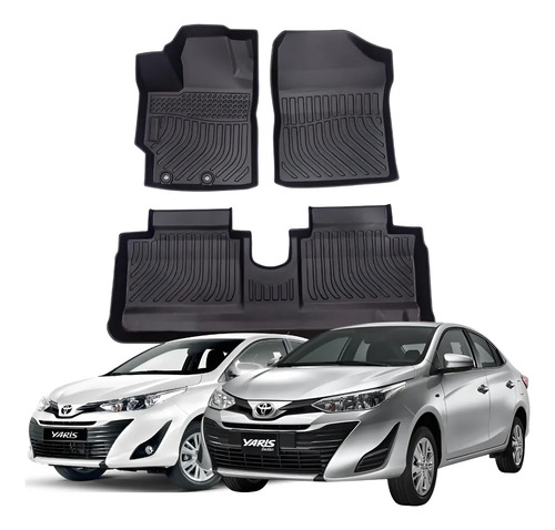 Pisos Calce Perfecto Toyota Yaris Sedan 2014-2022 - 3 Piezas