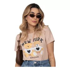 T-shirt Blusa Feminina Da Moda Blogueira Estampada Verão