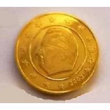 Moeda De Ouro 5 Cêntimos Euro Bélgica 24 K