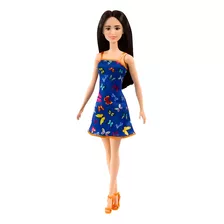 Boneca Barbie Vestido Com Borboletas Fashion T7439 Mattel