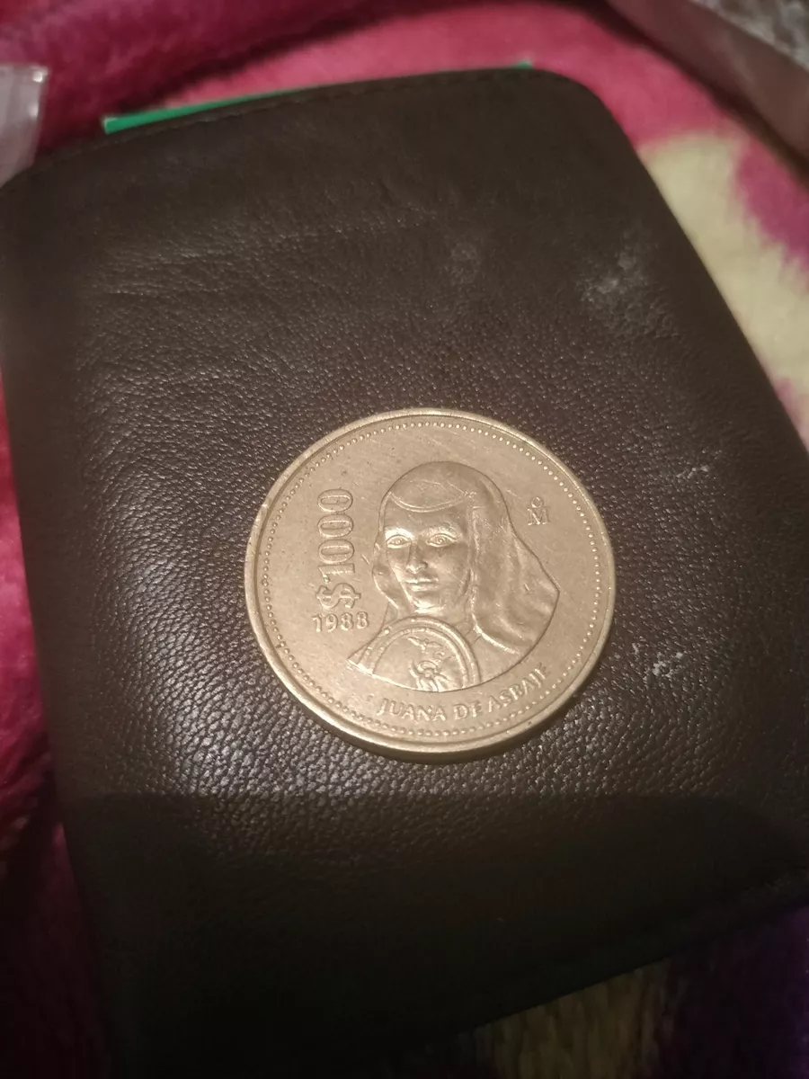 Moneda $1000 Pesos M Juana De Asbaje 1988