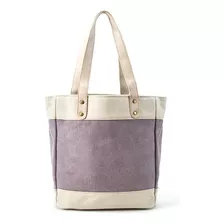 Matera Bolsa Tela Canvas Combinada Dama Lincolns