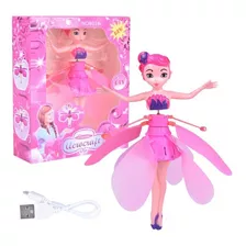 Fadinha Mágica Boneca Voadora Sensor De Mão Brinquedo Luze