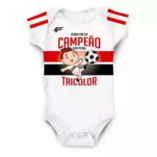 Body Bebê São Paulo Menino Futebol Personalizado C/ Nome