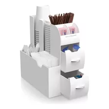 Organizador De Cafe Cafeteria Oficina O Casa Mind Reader 10c Color Blanco