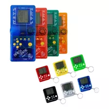 Kit Chaveiro Mini Game Tetris Portátil + Vídeo Game Portátil Jogos In 1 Mini Game Antigo Retrô 