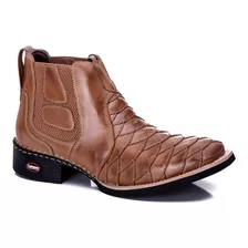 Botina Texana Masculina Escama Couro 186 Tcw 