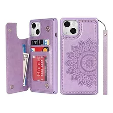 Funda Icovercase Para iPhone 13-mandala Purpura